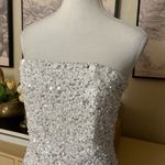 RETROFETE Heather strapless sequin White mini dress Size Small Photo 3