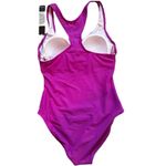 Nicole Miller NWT Racerback Purple Glo One-Piece | Stylish Photo 3