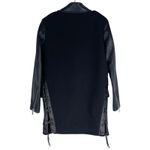 Nour Hammour Shearling Leather Studded Long Jacket Coat Black Size 36/ XS Photo 9