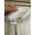 Aritzia TNA Sweatfleece Cozy Fleece Boyfriend Fit Sweat Short Med White (stain) Photo 5