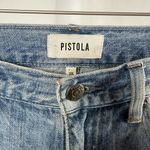 Pistola  High Rise Distressed Straight Leg Raw Hem Jeans in Rutls Blue Size 26 Photo 2