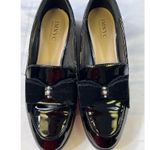 Isaac Mizrahi Womens Black Patent Leather Loafers With Velvet Bow Size 7 SKU 730 Photo 4