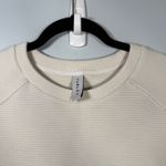 Varley  Manning Sweatshirt Ribbed Long Sleeve Side Zip Women’s M Cream Oat Photo 3
