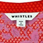 NEW Whistles Pink and Orange Henna Print Tie Front Jumpsuit Size 10 Red Photo 7