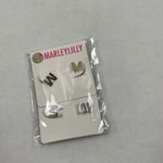 MARLEY Lilly‎ Pack Of 2 Stud Earrings Initial M New Silver Photo 3