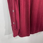 Lane Bryant Burgundy Mock Neck Long Sleeve Snap Detail Tunic Top Plus Size 26 28 Photo 6