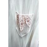 Sheer Pink Nylon Chiffon VTG Ladies Nightgown Appliques 1950s Small Photo 3