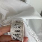 Soft Surroundings  Sz Medium White Cotton Button Down Shirt Tunic Dress Pleated Photo 10