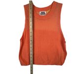 Future Collective Jenny K‎ Lopez Coral Orange Tank Crop Top Knit Casual M Bright Size M Photo 5