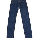 True Religion Stella Stretch Skinny Jeans Navy Blue Rinse Womens 31 Long Denim Photo 0