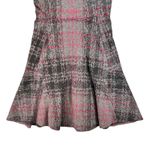 Betsey Johnson Womens Preppy Goth Gray Pink Plaid Fit & Flare Dress Small Photo 3