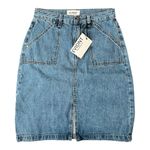Evidnt  PENCIL SKIRT DENIM Size 26, slit to mid skirt NWT Photo 0