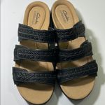 Clarks Black and Tan Sandals with Adjustable Straps Photo 9