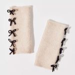 Urban Outfitters Bow Deco Handwarmer Fingerless Glove NWT - Ivory Photo 0