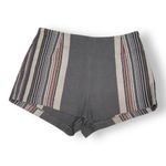 Free People  Womens Shorts Size 2 Gray Striped Newman High‎ Rise Cotton Blend Photo 3