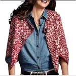 CAbi  shrug wool blend knit sweater fair isle size medium Photo 0