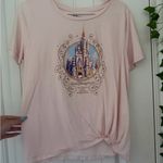 Disney Light Pink Women's Tee with Castle Graphic Photo 0