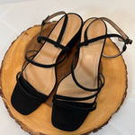 LC Lauren Conrad  Emeliah 02 Women's Dress Black Heeled Sandals Size 9.5 Photo 0