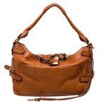 Chloé CHLOE PADDINGTON British Tan Leather Hobo Shoulder Bag with Lock Key Photo 1