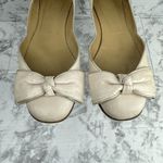Valentino Garavani Bow Ballet Flats Size 38.5/7.5 Blush Pink Nude Nubuck Leather Photo 3