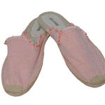 Soludos  Red-Orange/White Frayed Mule Espadrille - Size 8.5 (EU 39) Photo 0