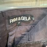 Pam & Gela  Uniform Step‎ Hem Double Stripe Pant in Vintage Black Size 26 Photo 6