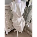 ASOS DESIGN NWT faux leather mini dress in white size 4 Photo 3