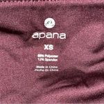 Apana Women’s Size XS Burgundy Red Gold Metallic Splatter Athletic Leggings Photo 3