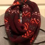 American Eagle  Maroon Patterned Infinity Scarf Photo 4