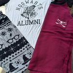 Harry Potter Quidditch Long Sleeve Pullover Top in Burgundy/Gray - Small Photo 14