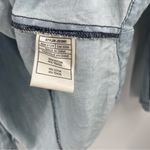 Jack by BB Dakota Jacket Small Chambray Hi-Low Hooded Zip Up Lightweight Casual Photo 13