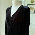 NWT Nos Vintage Patra Loehmann’s Black Velvet Twist Front Top L Size L Photo 2
