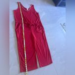 Ava & Viv Takuni USA Jumpsuit Red2X Wide Leg Short Sleeves Summer Comfy Pockets Drawstring Photo 10