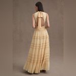 Anthropologie BHLDN Juniper Metallic Tiered Backless High-Neck Gown Photo 3