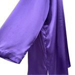 Oscar de la Renta Pink Label Vintage Royal Purple Satin Sleepwear Top, EUC Photo 6