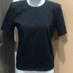 Beige botany black short sleeve T Photo 3