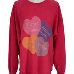 Moon Ryder Sweater Large Pink Graphic Pullover Sweatshirt Y2K Streetwear Photo 0