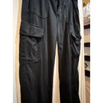 ZARA  Black Utility Cargo Pants Womens Size 8 Relaxed Fit‎ Pockets Photo 6
