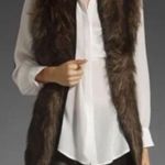 Sanctuary  Faux Fur Vegan Leather Vest Fuzzy Brown Small Photo 0