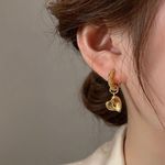 18K Gold Plated Love Heart Dangle Drop Earrings for Women Photo 3
