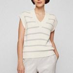 BOSS Hugo Relaxed Fit Cotton Silk Striped V Photo 0