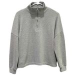 Petal and Pup  Heather Gray Waffle Knit Half Zip Pullover Size 2 Photo 1