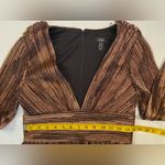 Aidan‎ Metalic Mini Dress, Copper Bronze metallic, size 2 Gold Photo 6