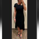Amanda Uprichard  Black Flutter Sheath Midi Fitted Dress‎ XS Photo 11