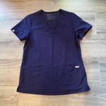 FIGS Navy Blue Casma Top Zamora Pants Scrub Set Women's size Small Petite Photo 5