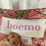 Boemo Bohemian Kaftan Floral Button Down Drawstring Tassel Midi Maxi Dress M Size M Photo 4