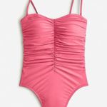 J.Crew Pink Ruched sweetheart one-piece Swimsuit Plus Size 24 Photo 0