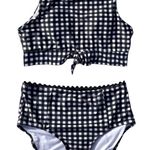 Lime Ricki  Black and White Gingham Bikini Set Photo 0