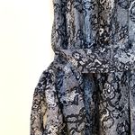 AQUA Floral Lace Print Wrap Dress in Black and White size M Photo 6