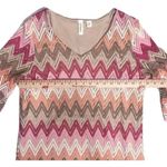 Tacera Multicolor Zigzag Lined Sheath Dress BOHO 90’s Y2K Womens Size Medium Photo 2